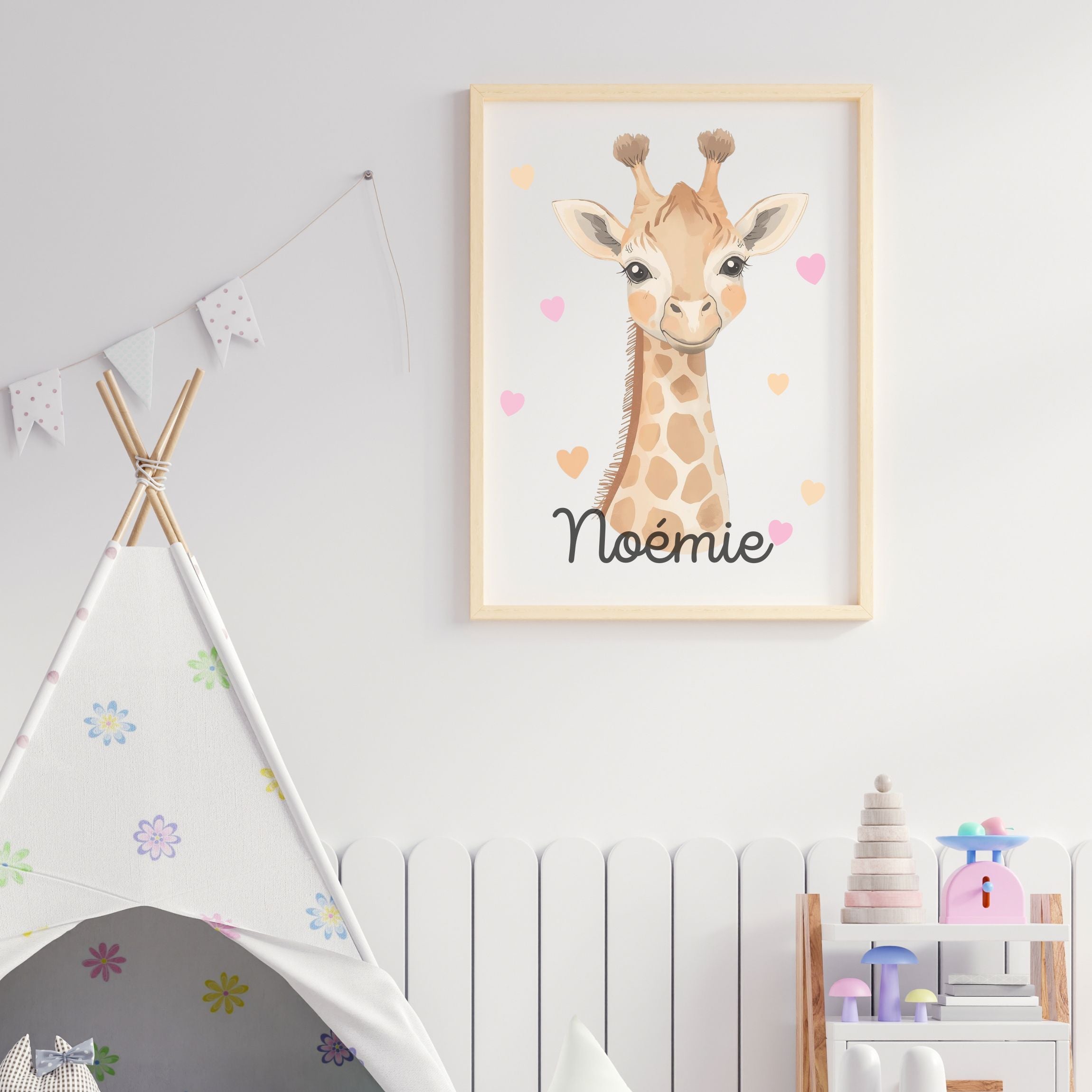Affiche personnalisée Girafe