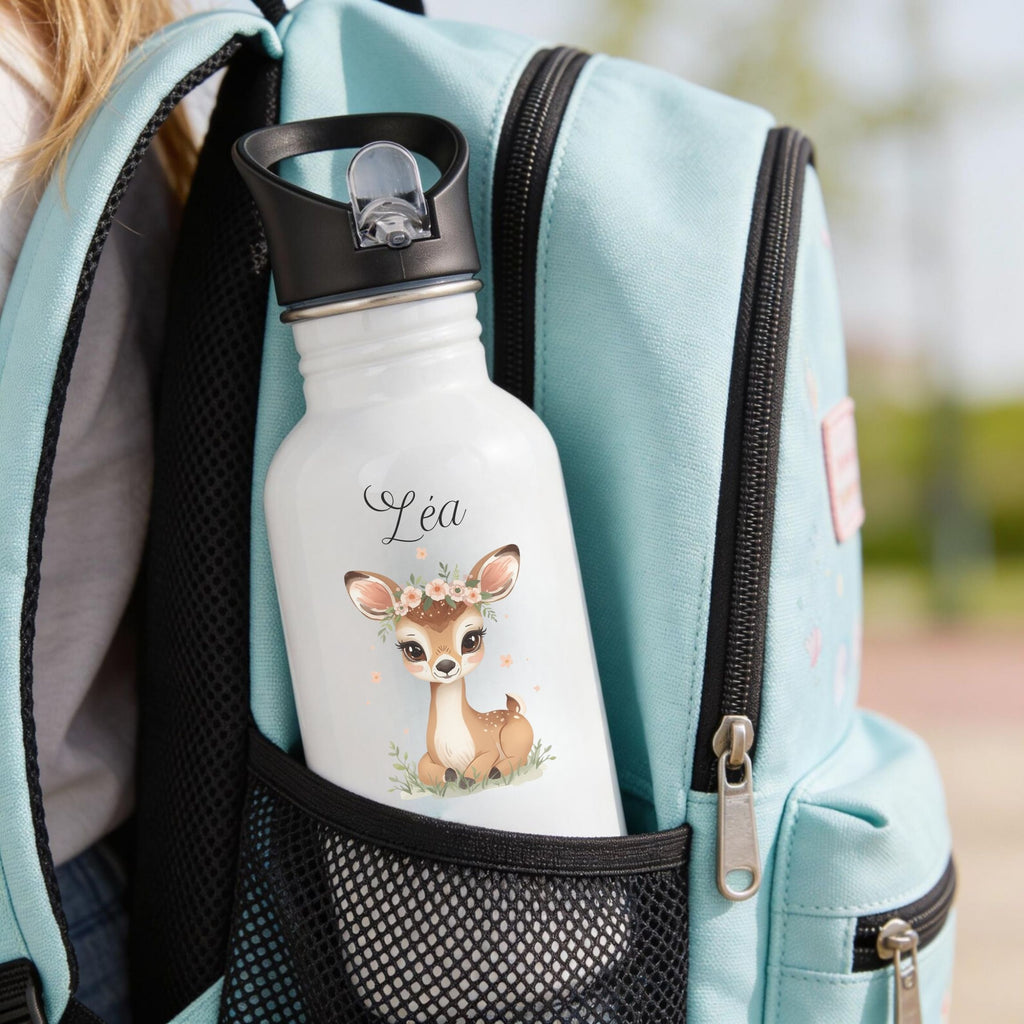 Gourde personnalisée biche pour enfant