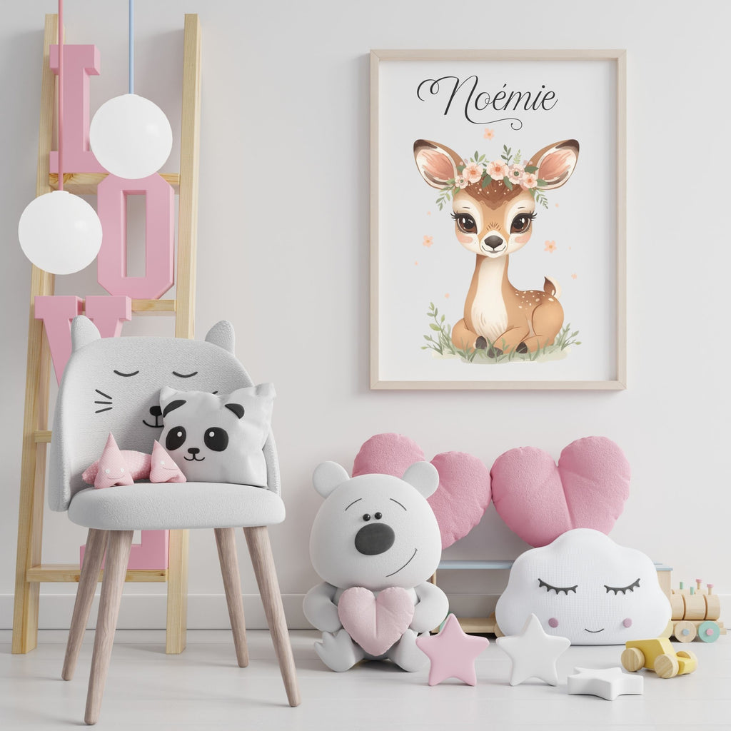 Affiche personnalisée biche