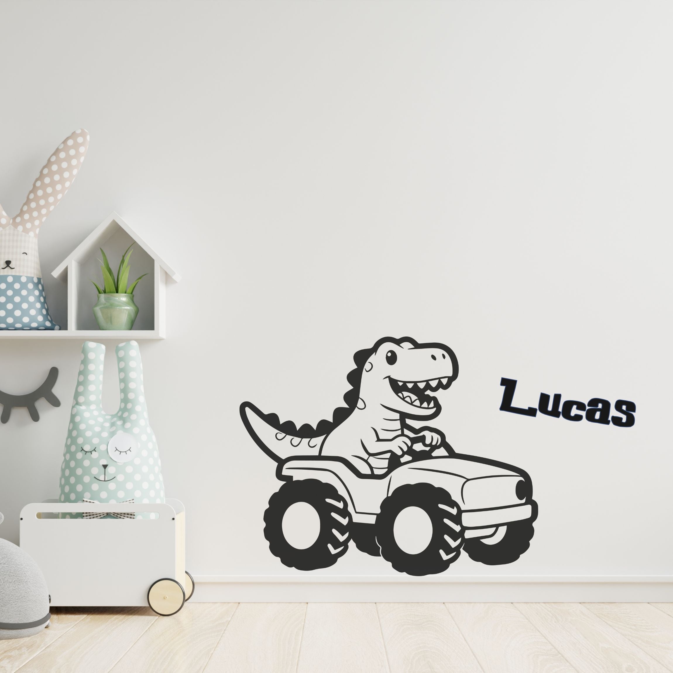 sticker dinosaure personnalise prenom