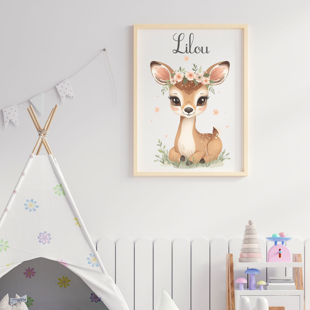 Affiche personnalisée biche