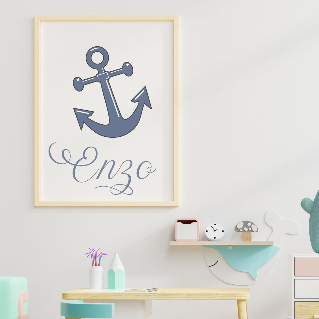 Affiche ancre marine personnalisée