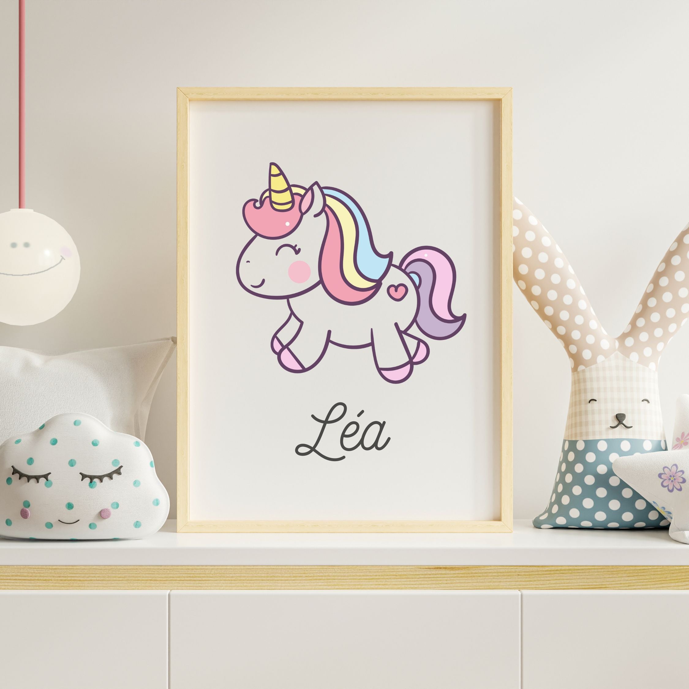 affiche licorne prenom enfant