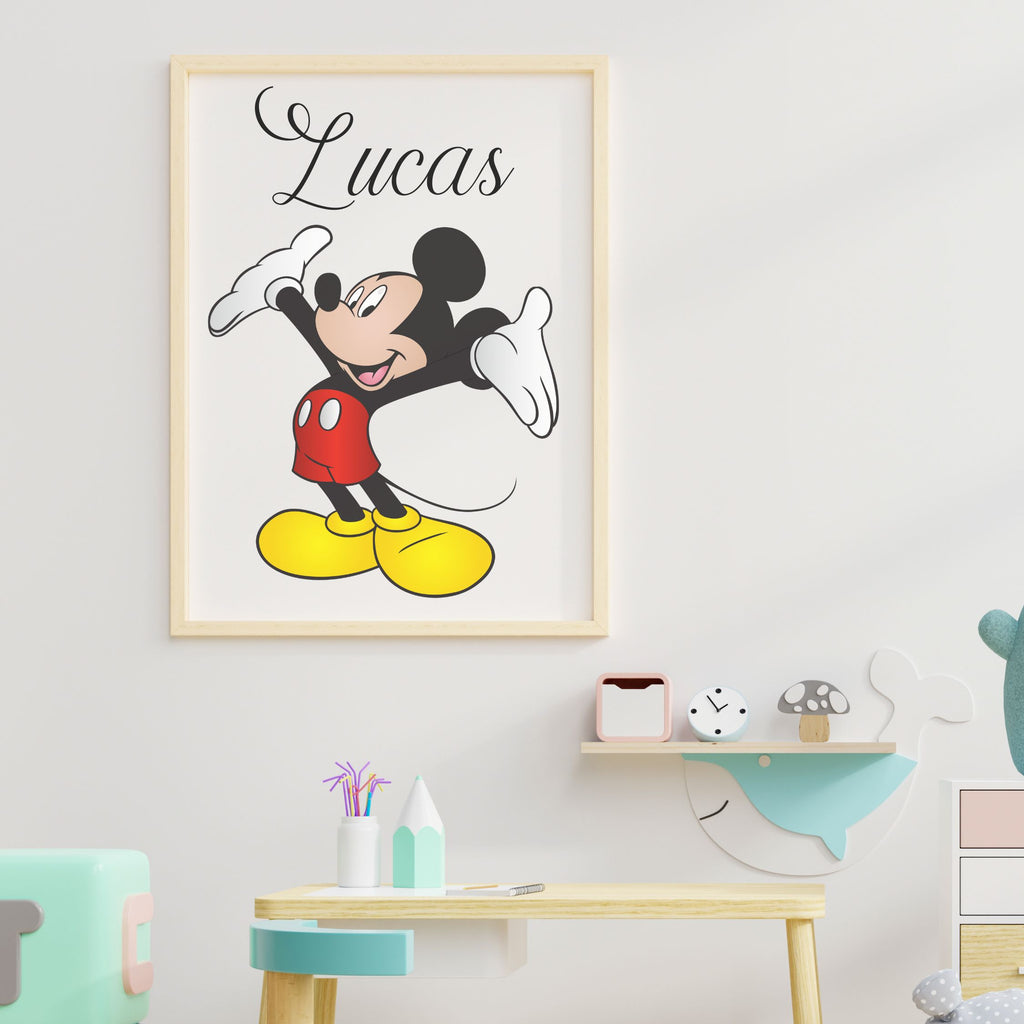 affiche mickey personnalisee