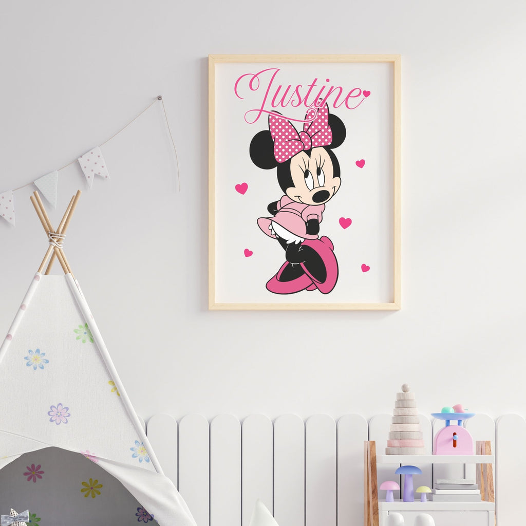 affiche minnie personnalise
