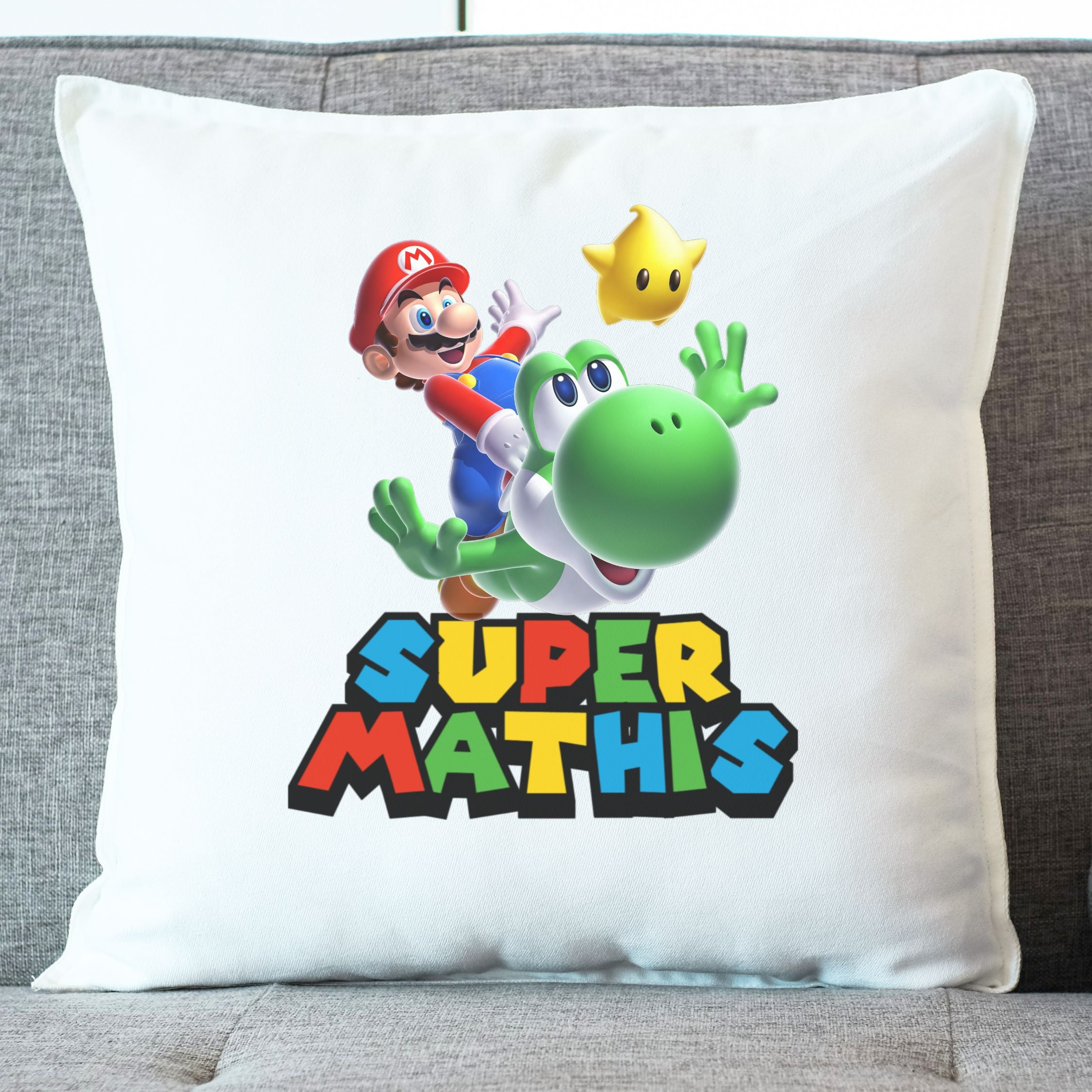 coussin mario yoshi prenom