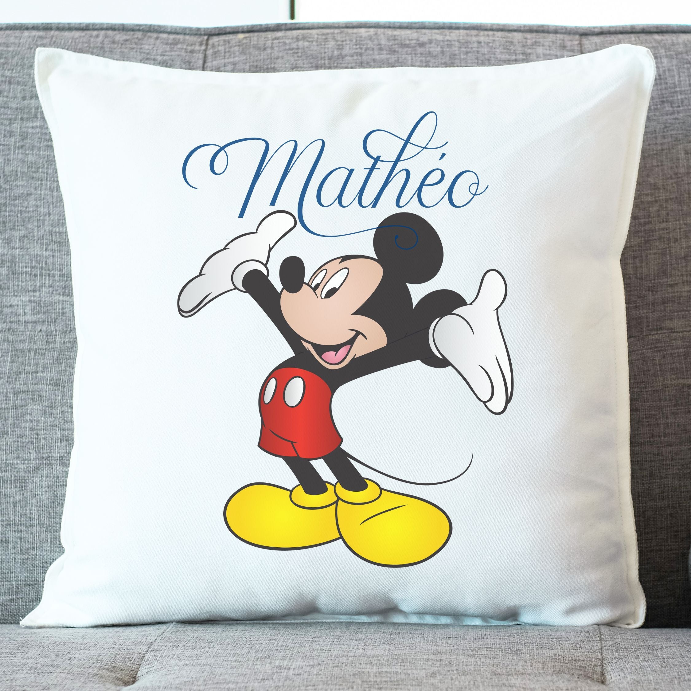 coussin mickey personnalise
