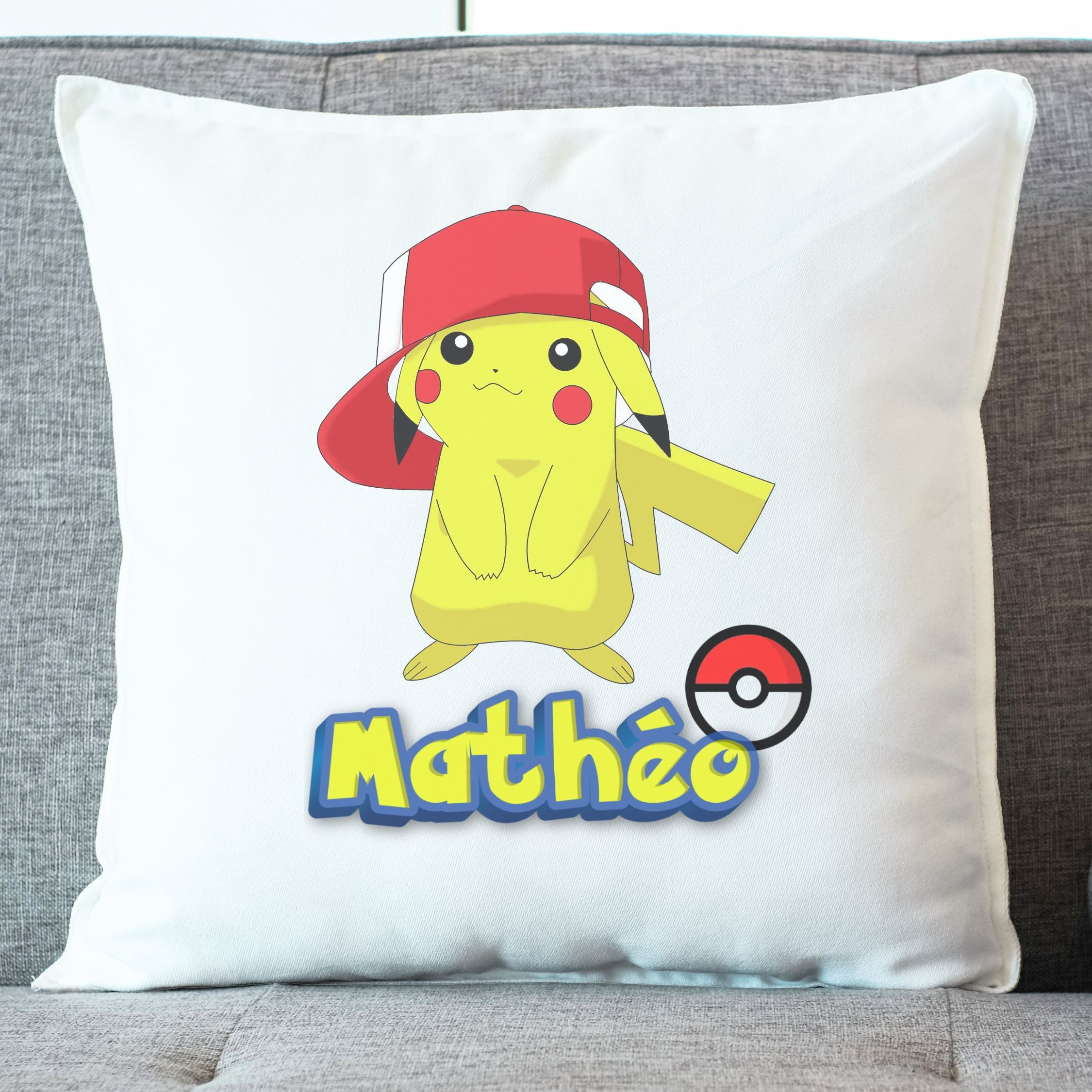 coussin pikachu personnalise