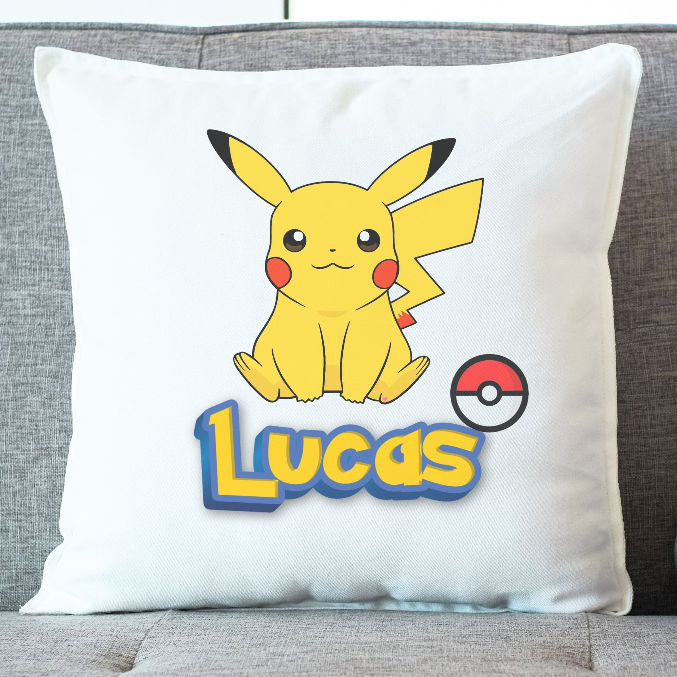 coussin pikachu pokemon prenom