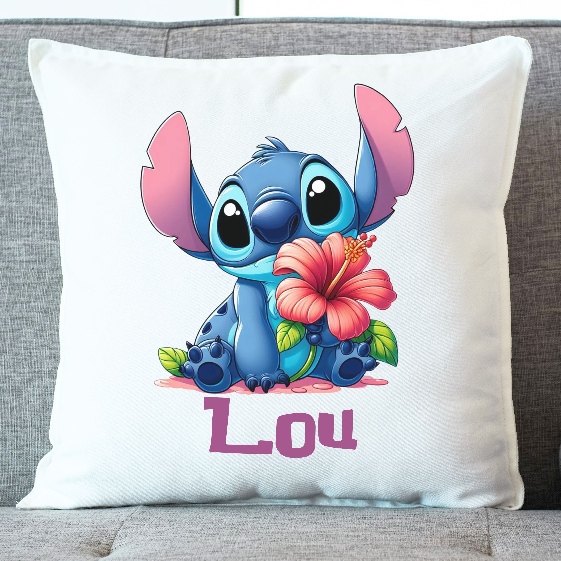 coussin stitch prenom