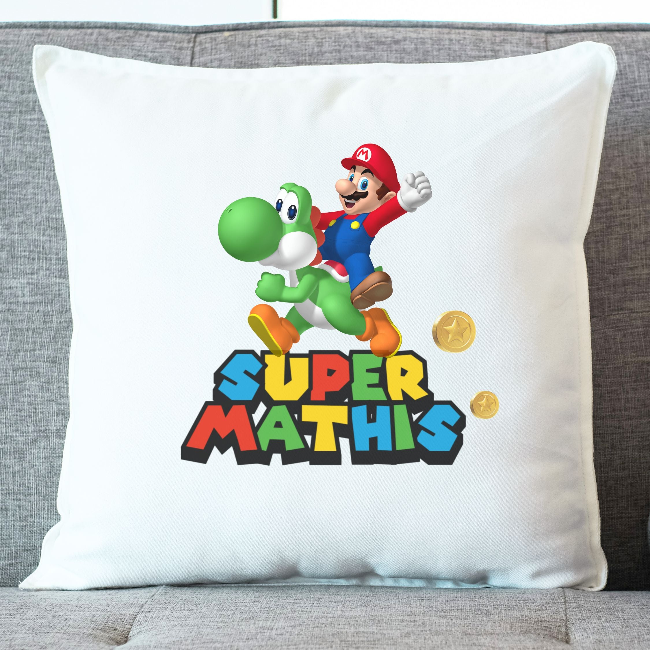 coussin super mario yoshi personnalise