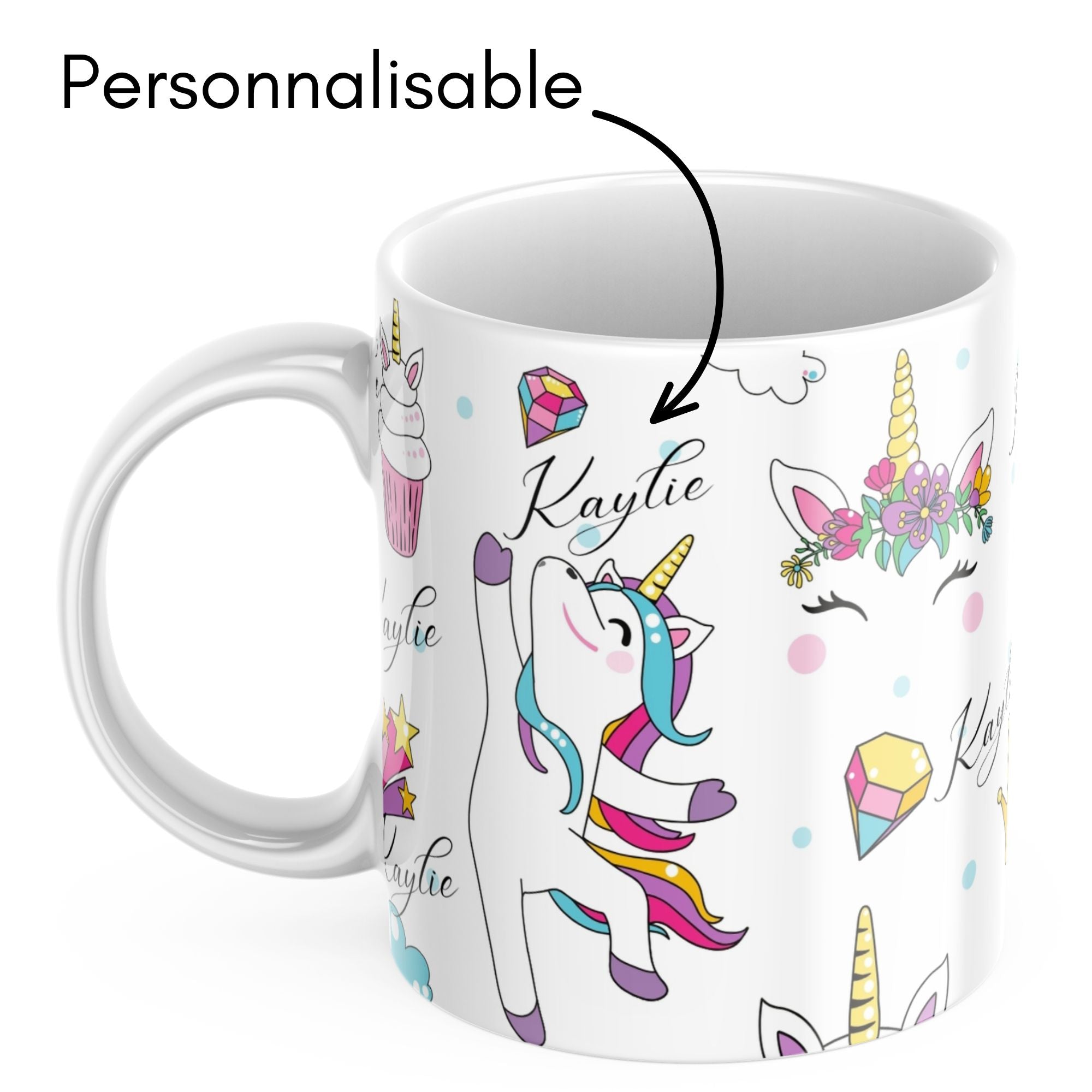 mug licorne enfant personnalisable