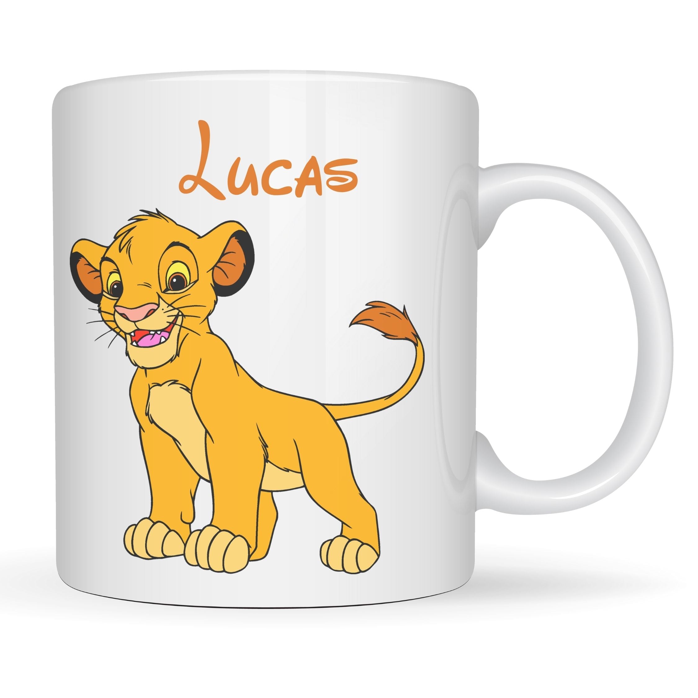 Mug roi lion personnalisé Tasse prénom enfant