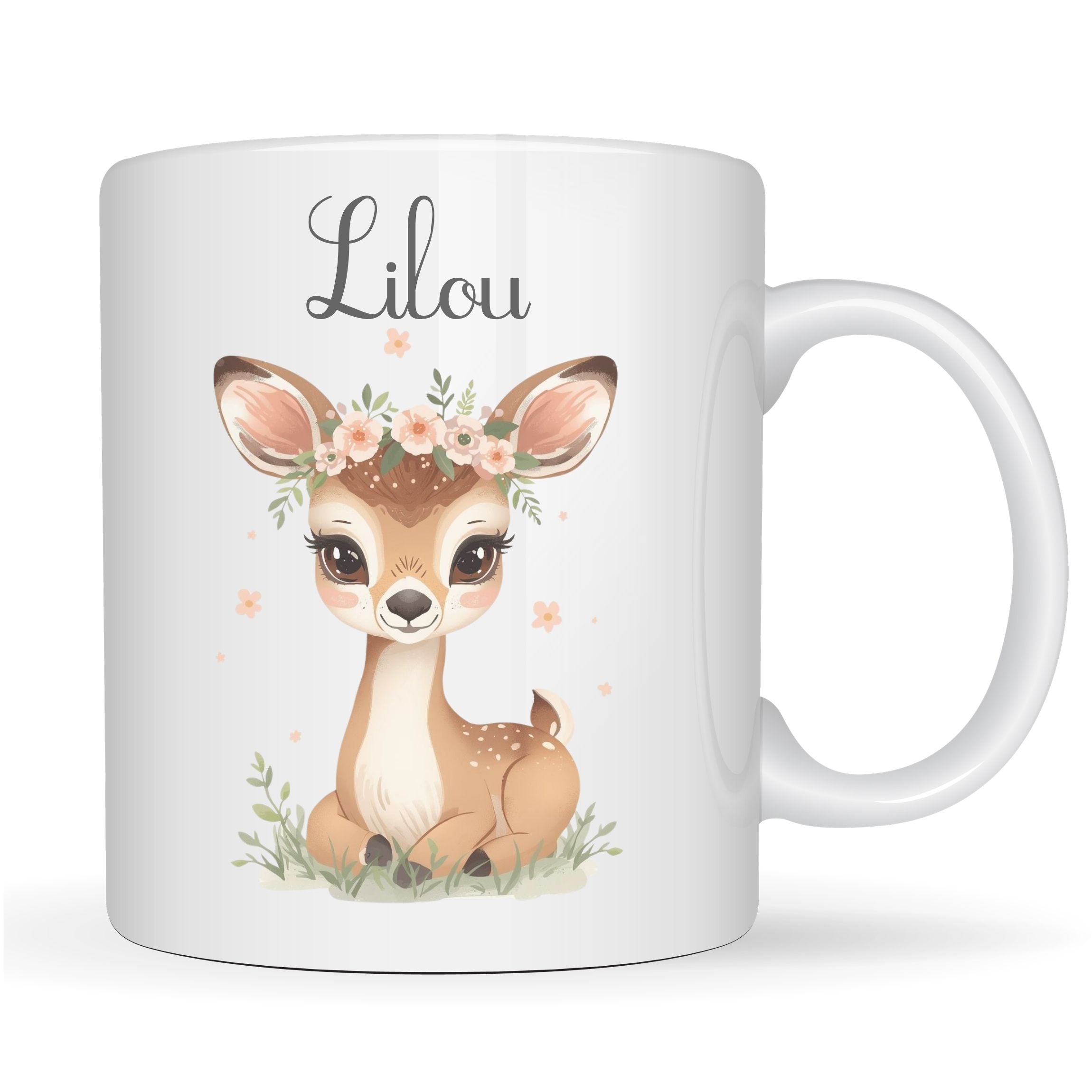 mug enfant animaux foret biche