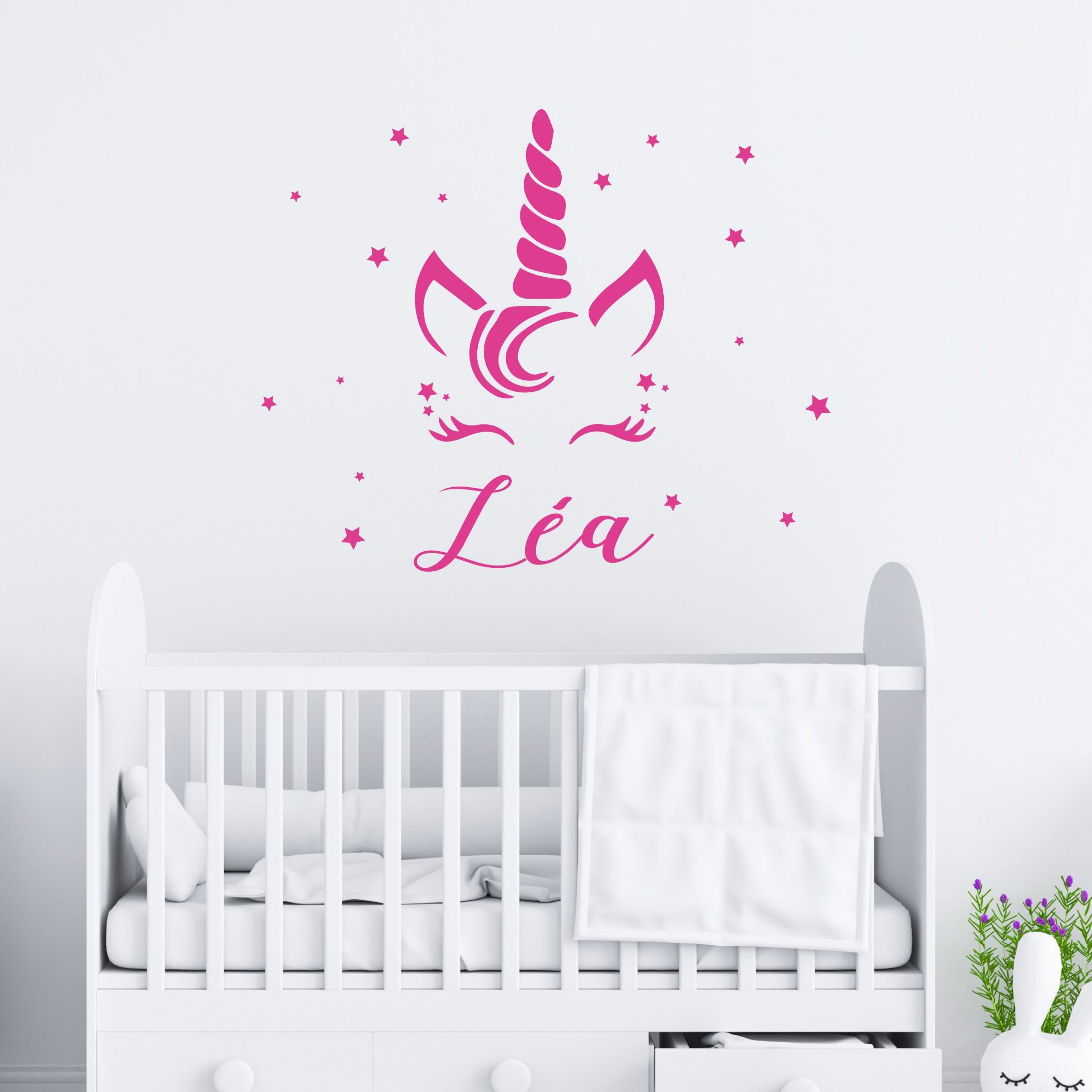 sticker licorne prenom enfant