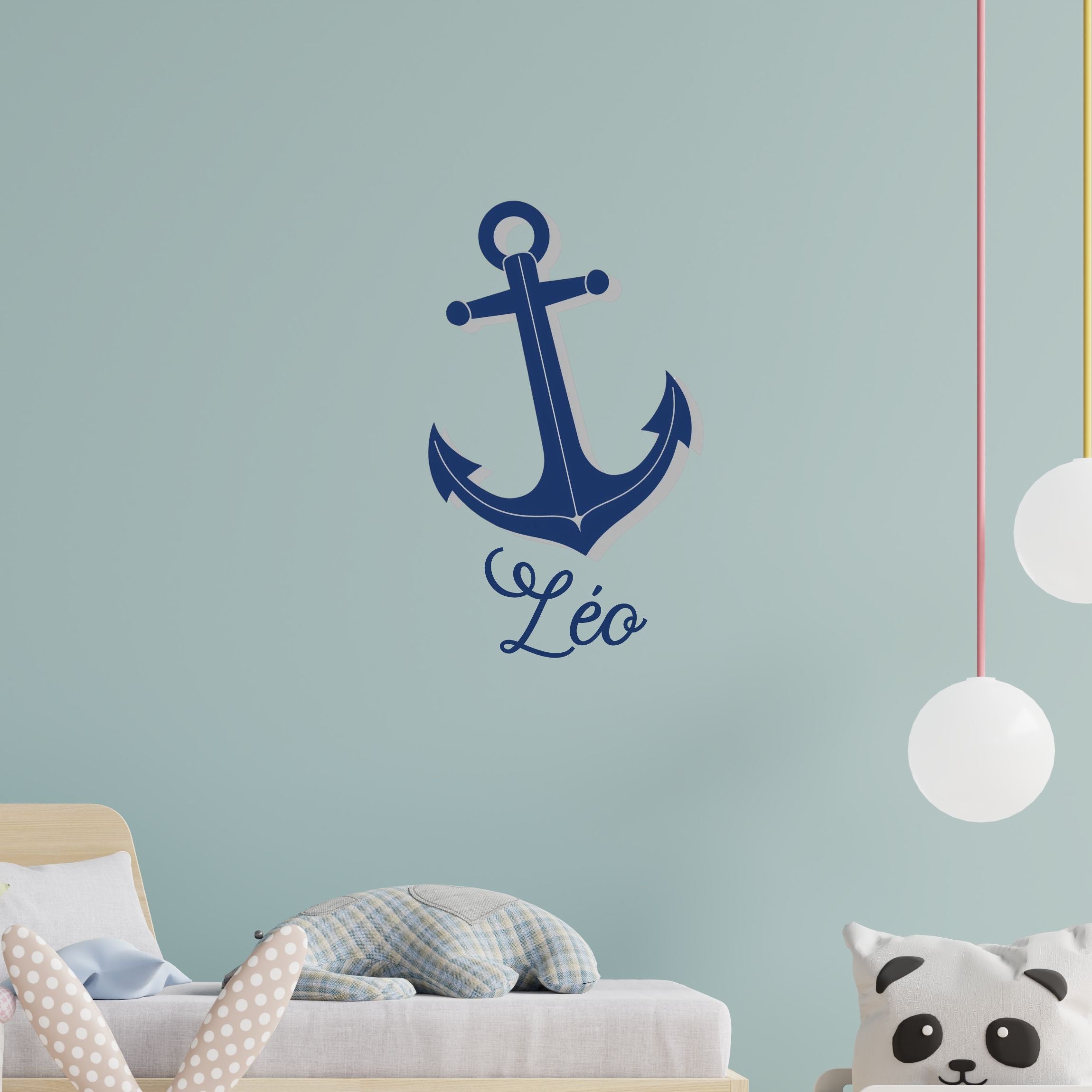 sticker mural ancre marine personnalise