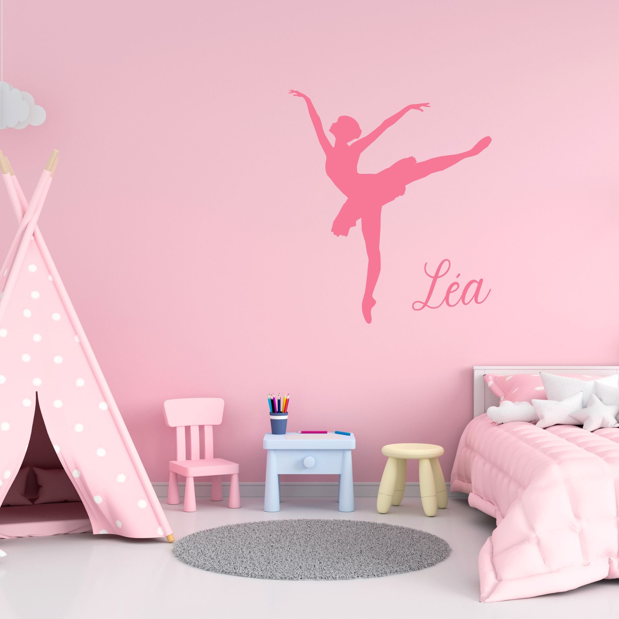 sticker danseuse prenom