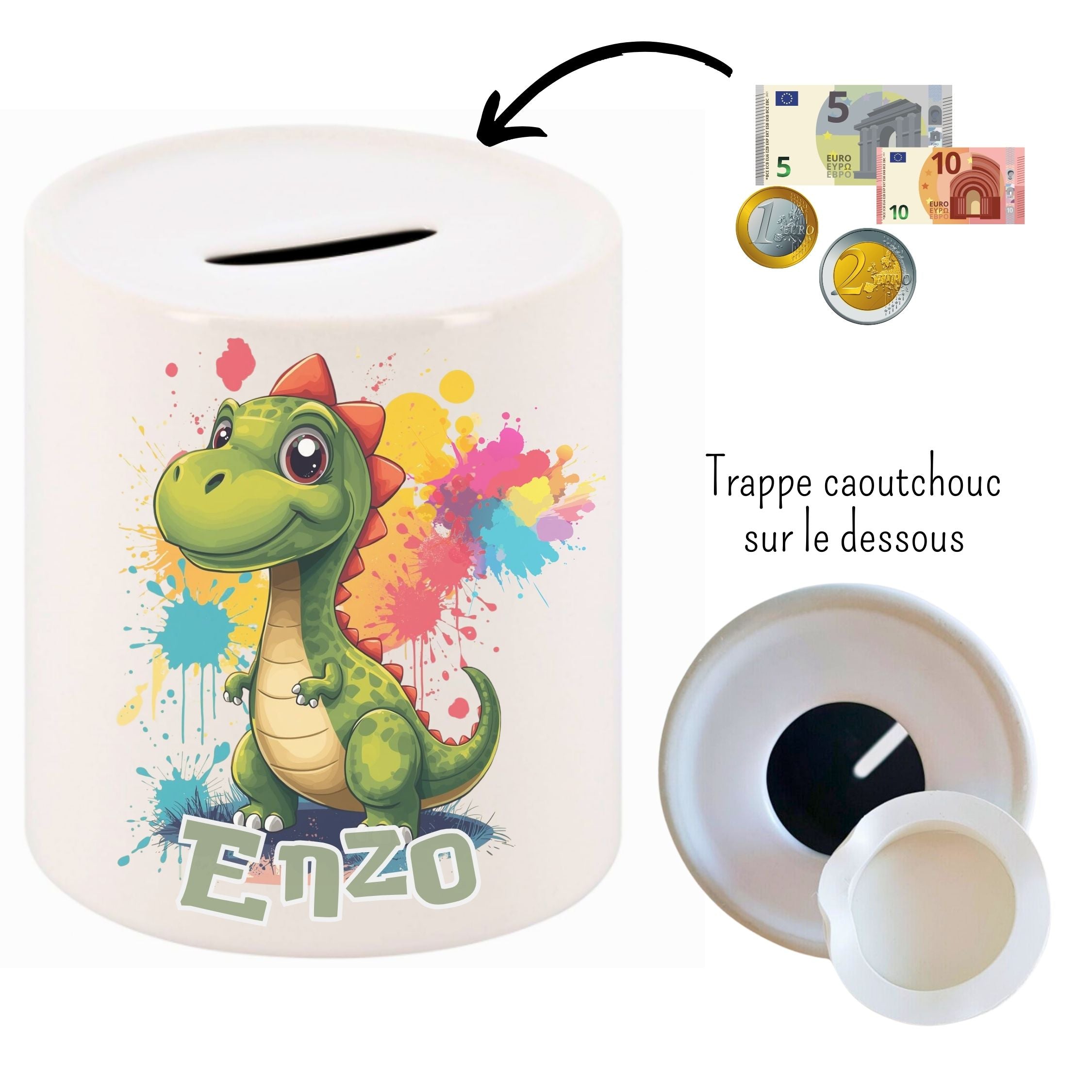 tirelire dinosaure personnalise