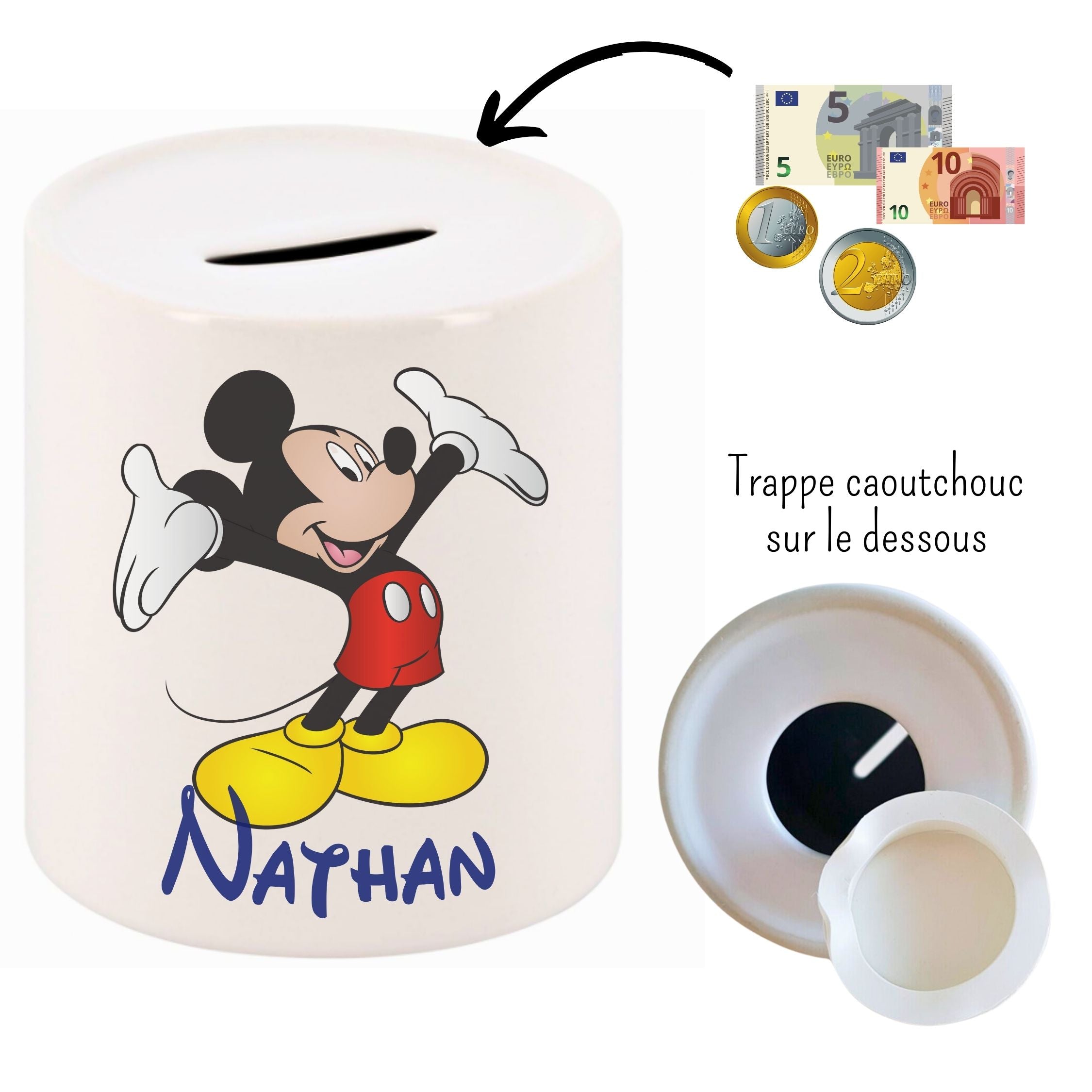 tirelire mickey personnalisee