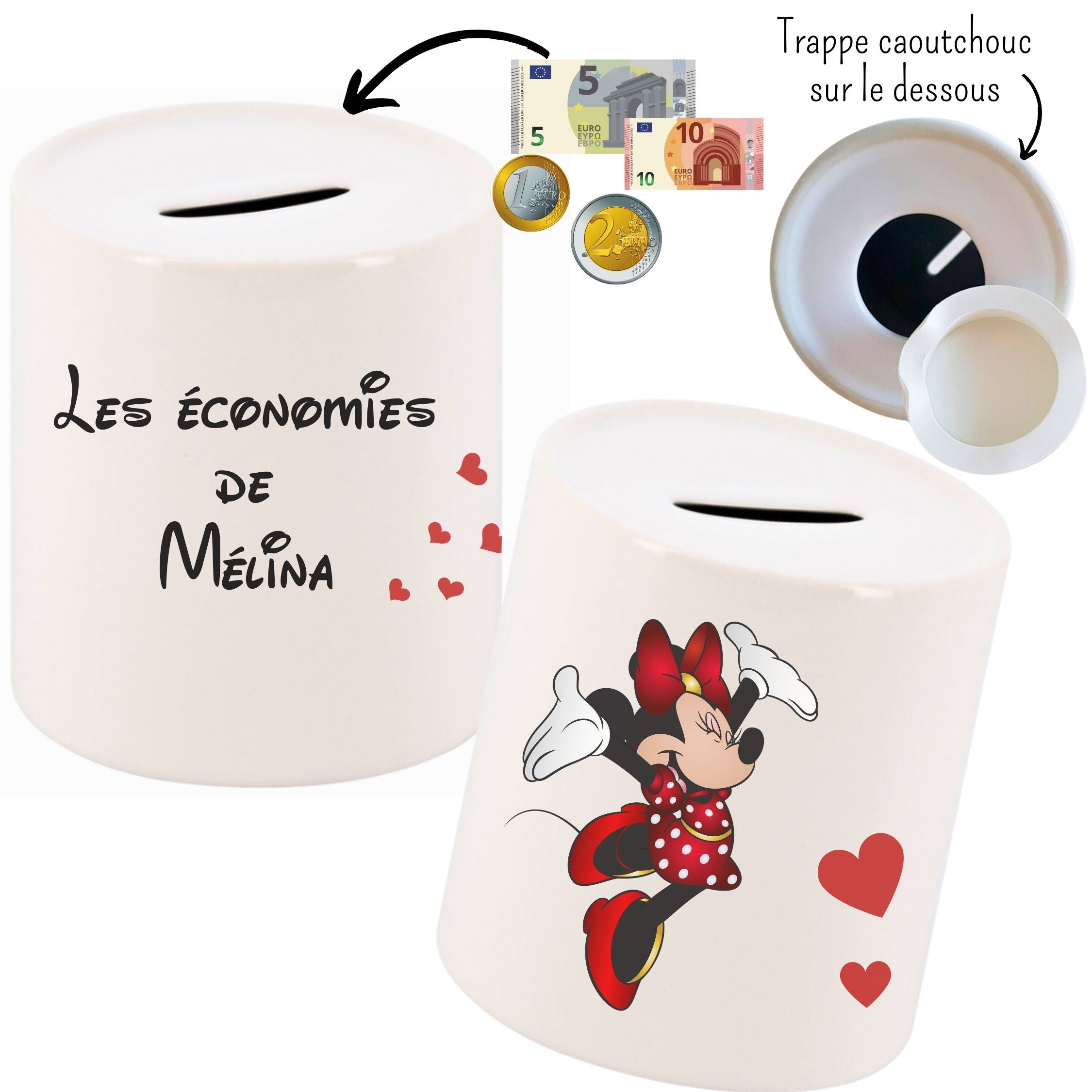 tirelire minnie personnalisee